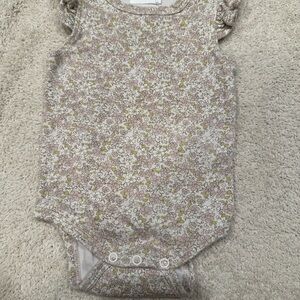 Jamie Kay Floral Baby Bodysuit in Pink and Green